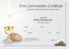Communion Certificate Communion Certificate