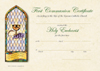 Communion Certificate Communion Certificate