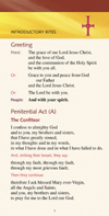 PEW CARD FOR MASS
