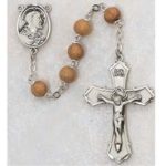OLIVE WOOD BEAD ROSARY
