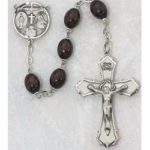 BLACK WOOD BEAD ROSARY