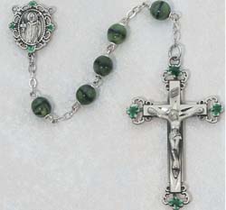 Irish Glass Rosary Beads