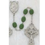 SHAMROCK OVAL BEAD ROSARY