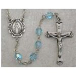 Aqua Birthstone Rosary