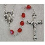 Ruby Birthstone Rosary