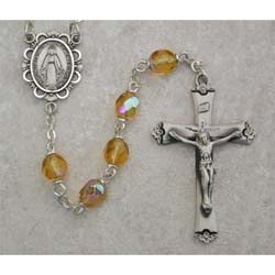 Topaz Birthstone Rosary