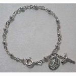 STERLING SILVER ROSARY BRACELET