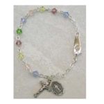 MULTICOLORED CRYSTAL ROSARY BRACELET