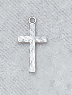 Sterling Silver Diamond-cut Cross 
