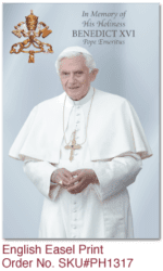 Pope Benedict XVI, Pope Emeritus Memorial Easel Print (24"x36")