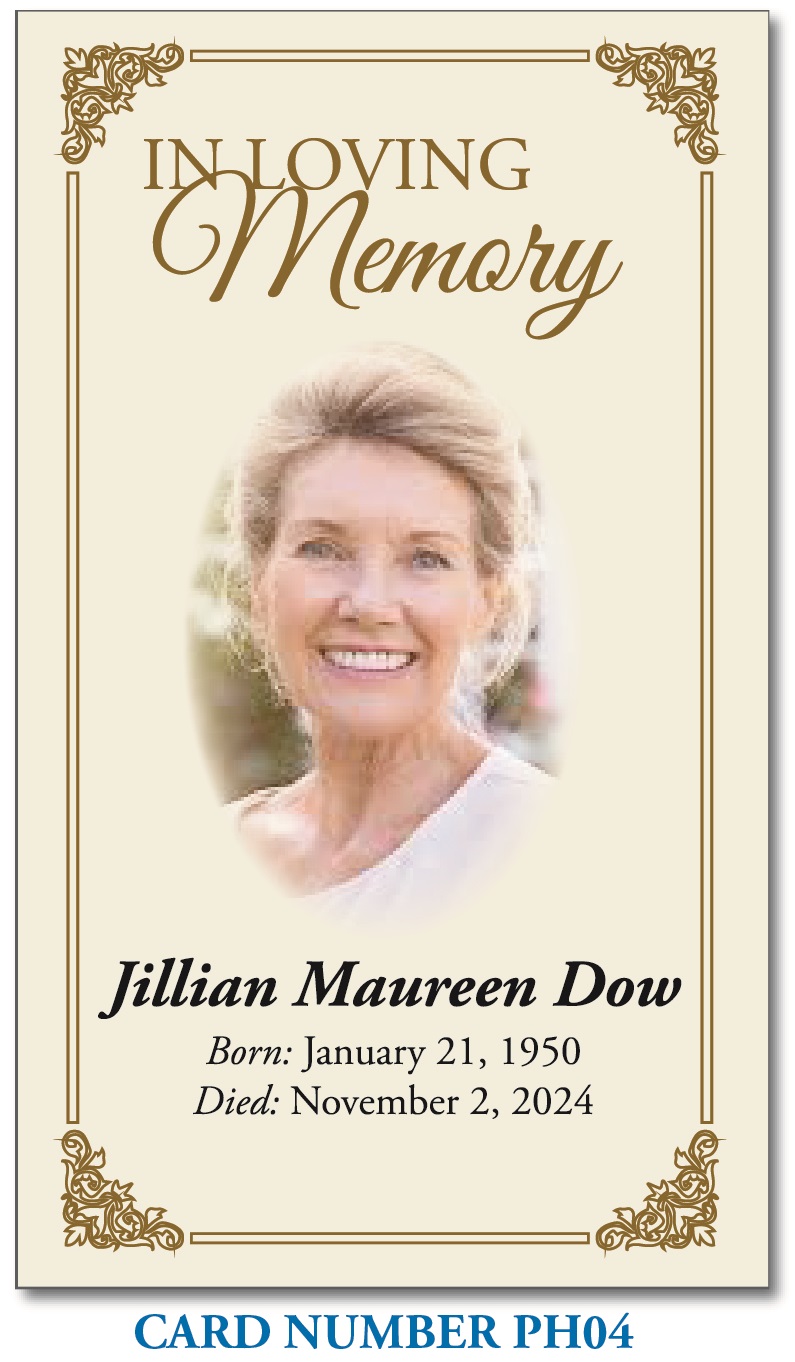Custom memorial card ph04 prospect hill co 