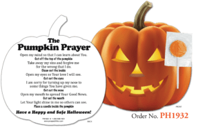 Religious Goods Brockton MA Prospect Hill Pumpkin Prayer with Lollipop