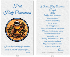 First Communion Prayer Card