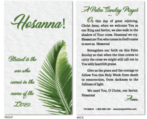 Palm Sunday Prayer Card