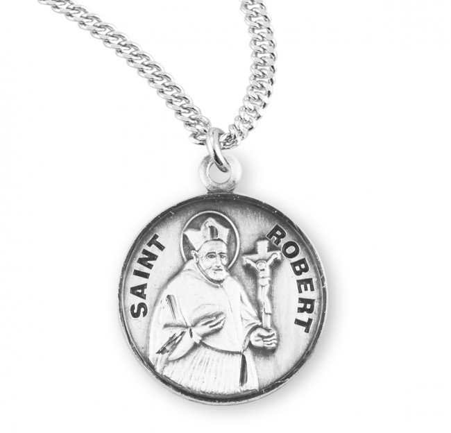 Saint Robert Sterling Silver Patron Saint Medal - Prospect Hill Co.