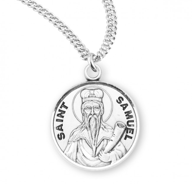 thumbnail image 2 of Saint Jacob Of Nisibis Medal Necklace– Men's Sterling Silver Pendant With 24-Inch Light Chain And Gift Box, Catholic Religious Necklace - Made In USA - Product Details 2 of 12