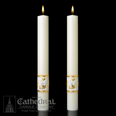 Prospect Hill Co Religious Goods Brockton MA -Ornamental Altar Candles - Easter Lent